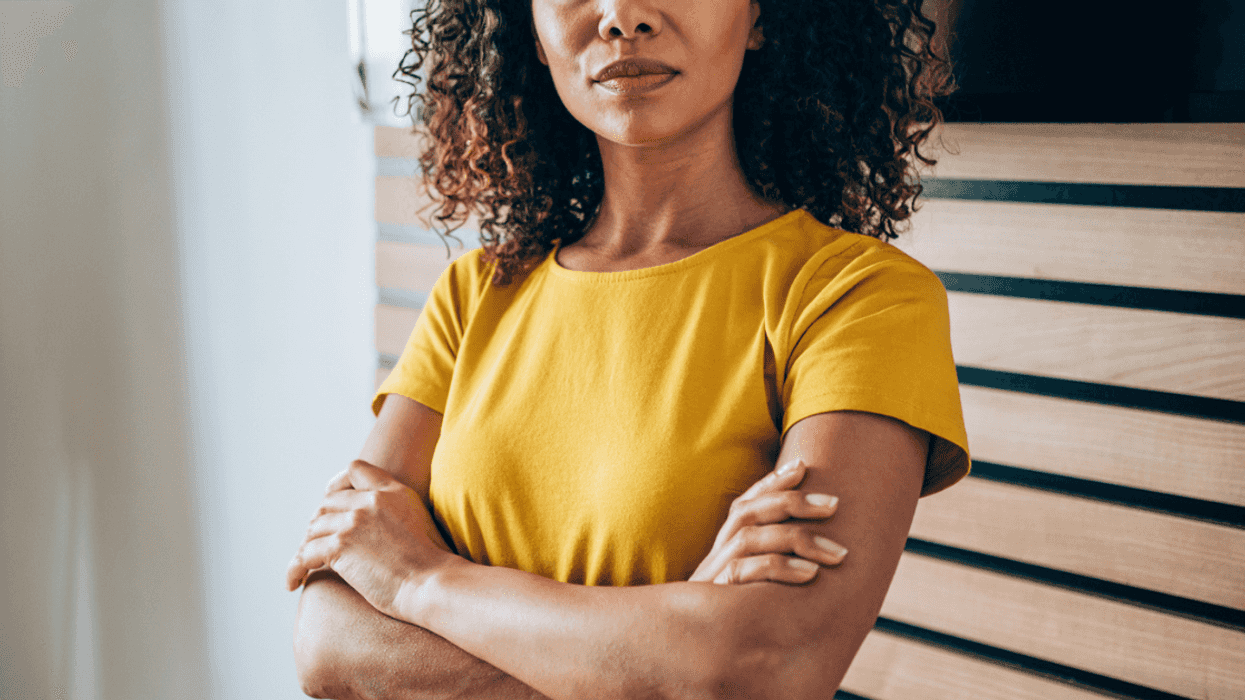 Woman with her arms crossed