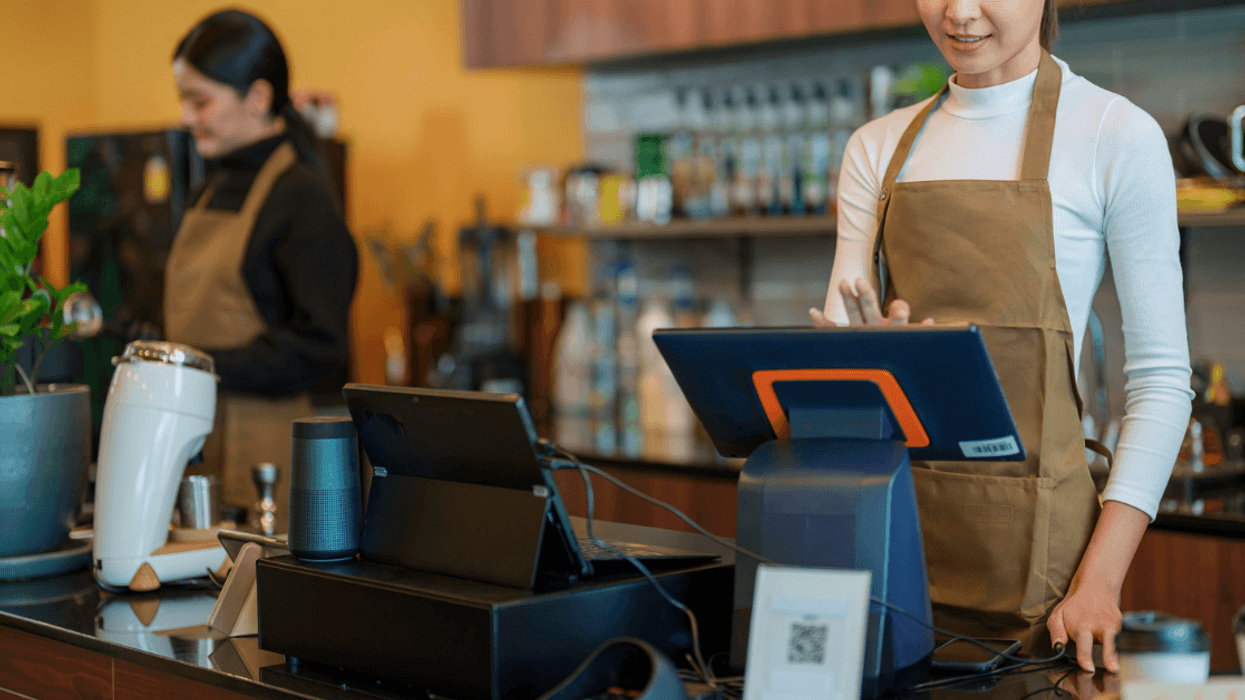 Woman working in retail