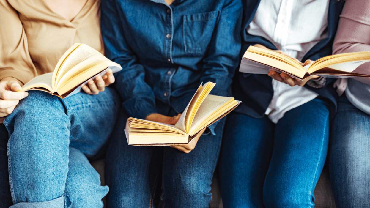 Women participating in a book club discussion