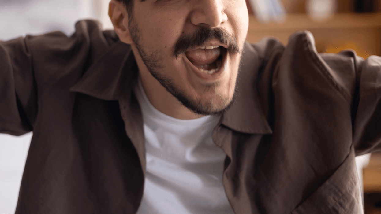 yelling man
