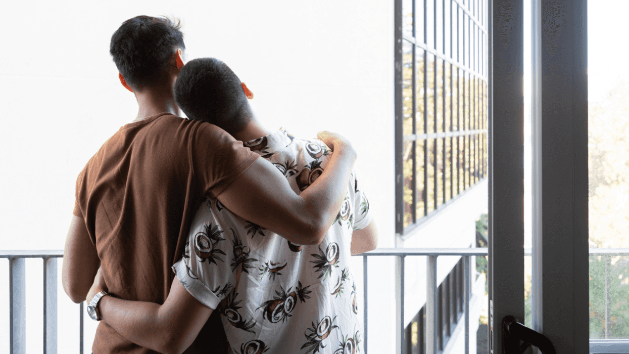 Young adult gay couple