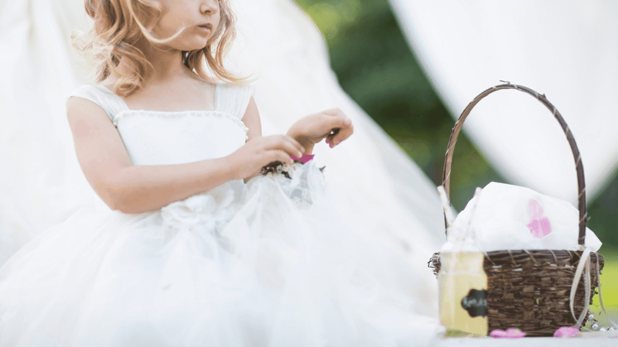 Young girl at wedding