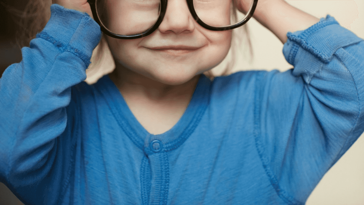 Young girl with glasses