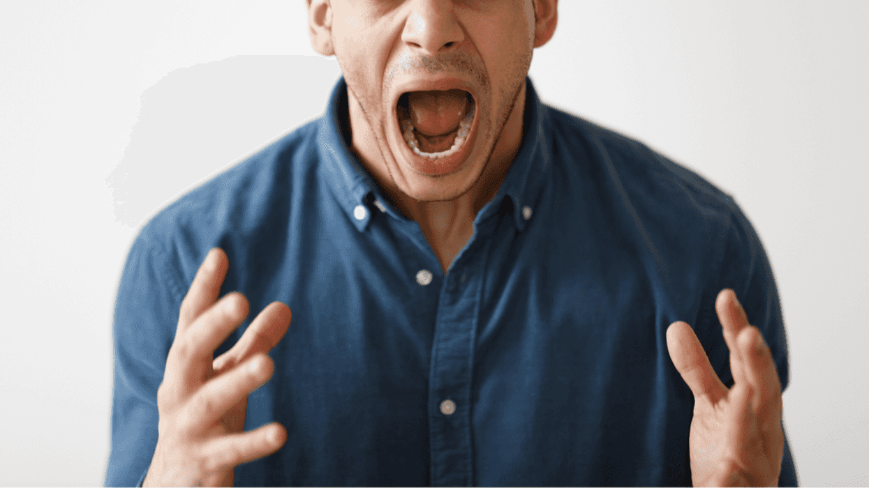 Young Man Screaming.