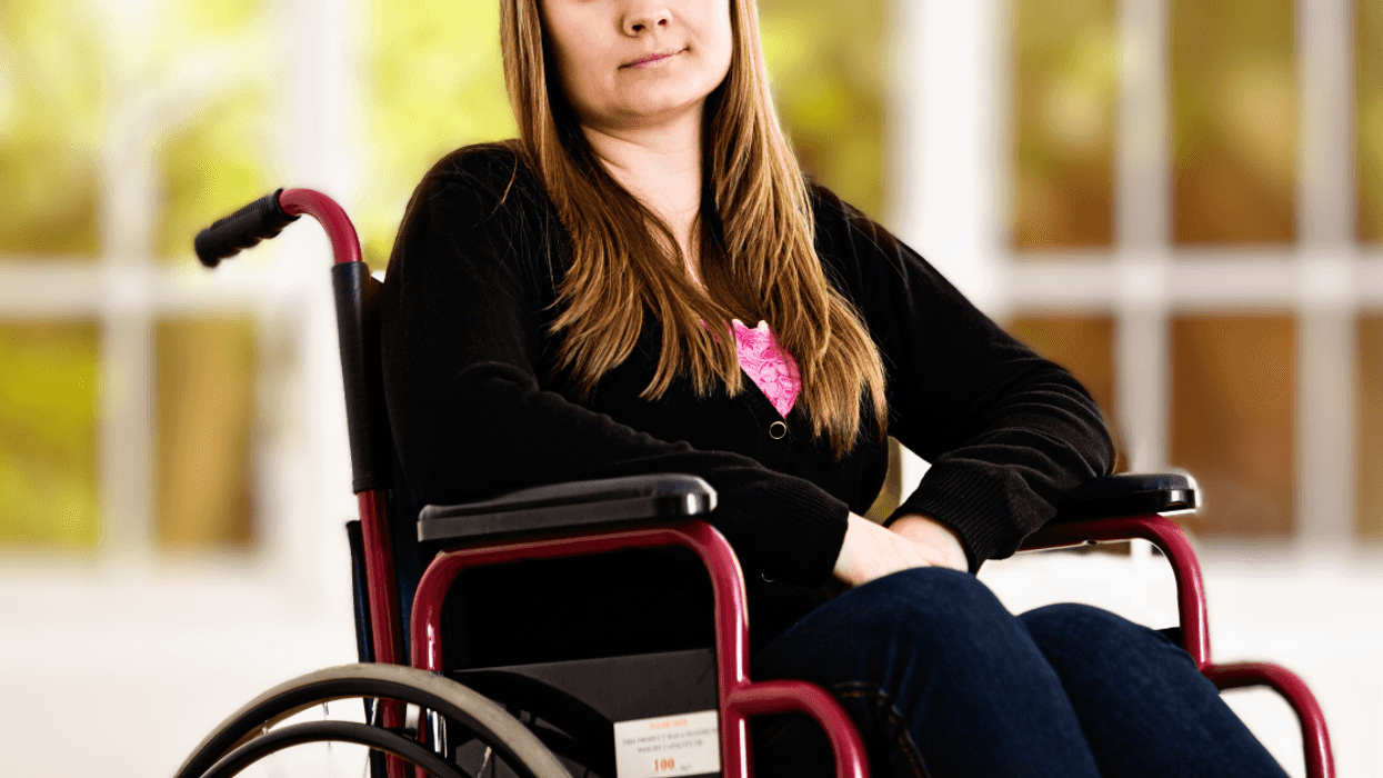 young woman in wheelchair