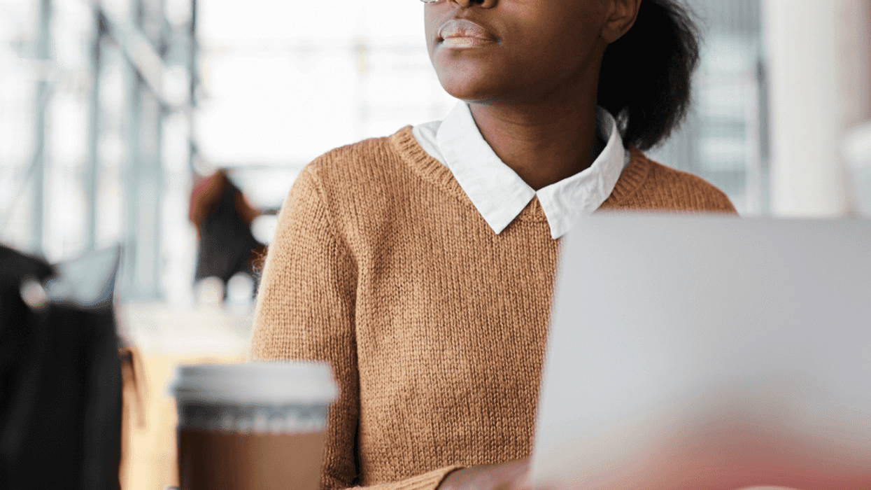 Young woman studying