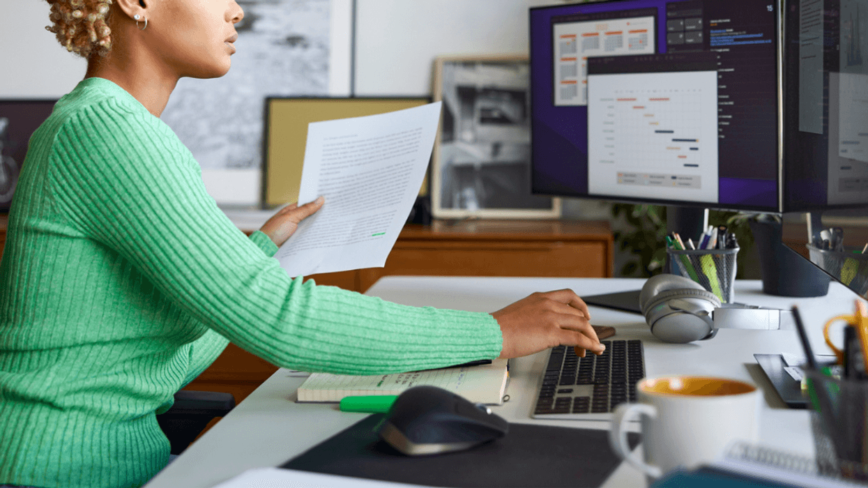 Young woman working in an office