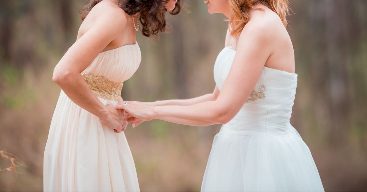 Lesbians Friends Destroy Their Wedding Dresses AITA