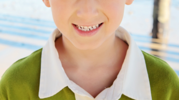 Young boy with collared shirt