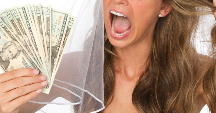Bride with money