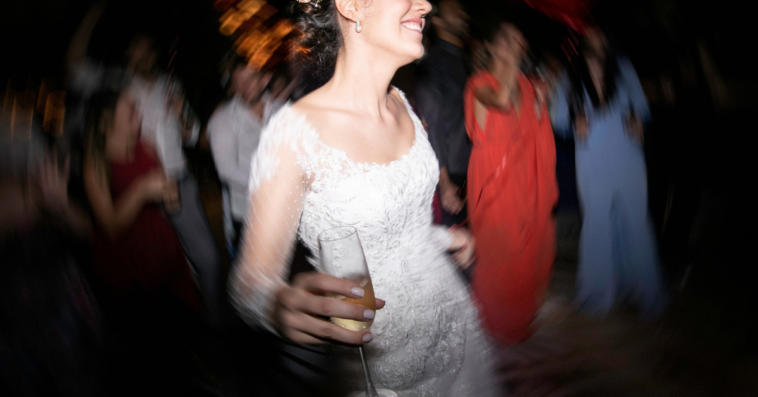 bride dancing at wedding reception