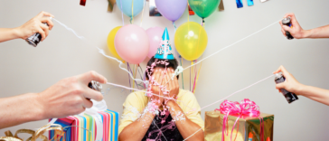 Man at surprise birthday party