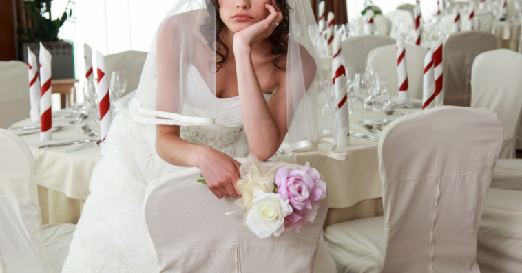 Angry bride at unwanted wedding venue