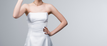 angry bride in a white dress