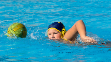 Boy playing water polo