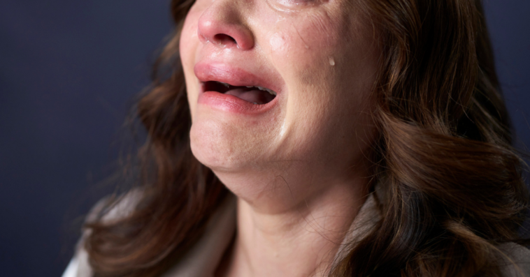 Woman crying