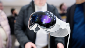 Apple Vision Goggles on display