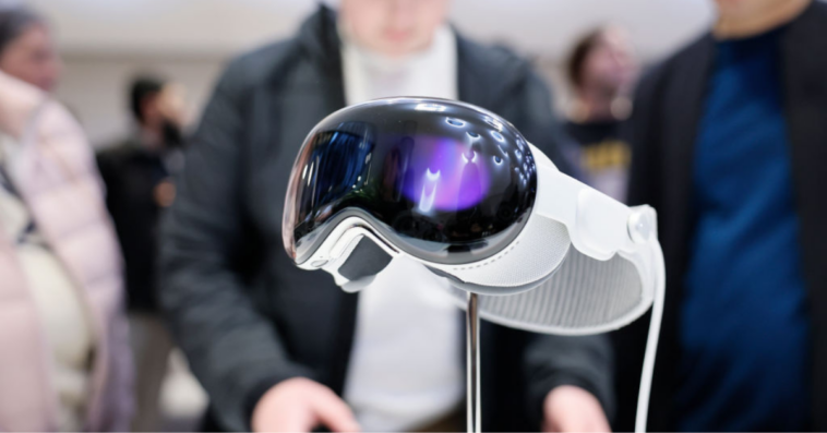 Apple Vision Goggles on display