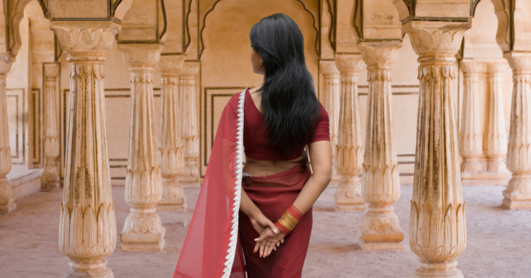 An Indian woman wearing a saree.