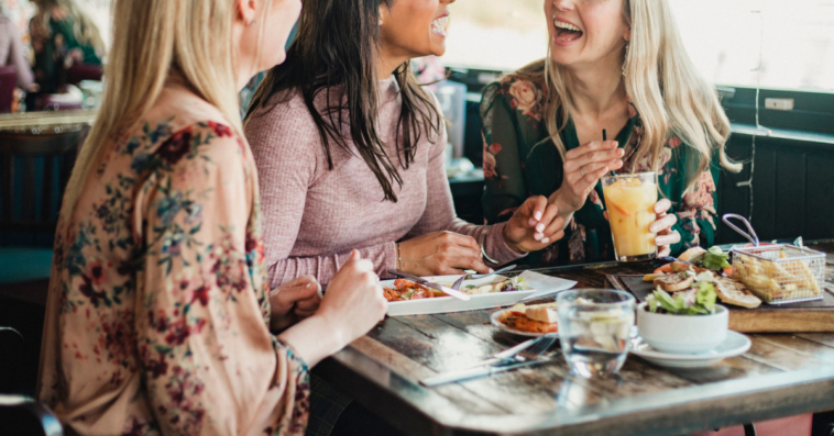 Group of women enjoying brunch together