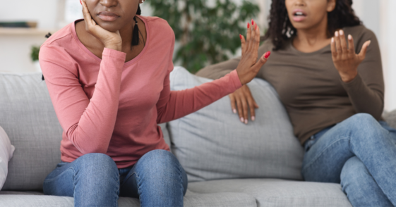 Two women arguing