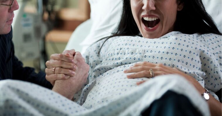 Woman in labor