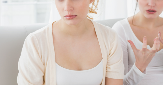 Two women arguing