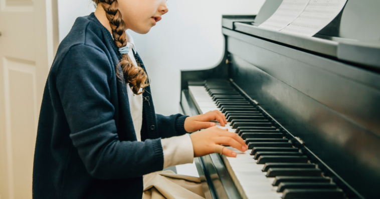 Girl playing piano