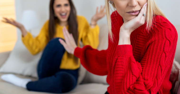 Two women arguing