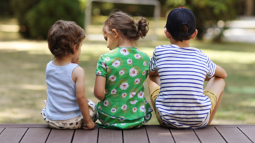 Three young children