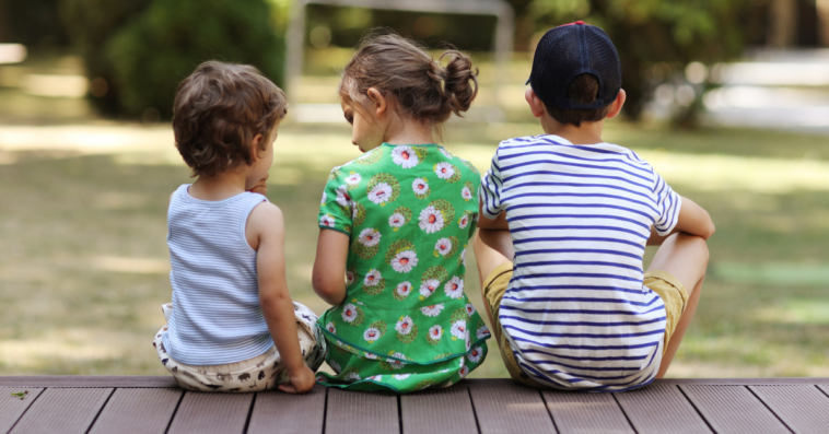 Three young children