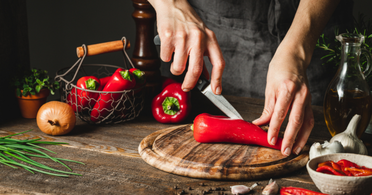 Person cooking spicy food