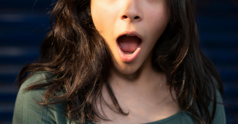 A shocked woman