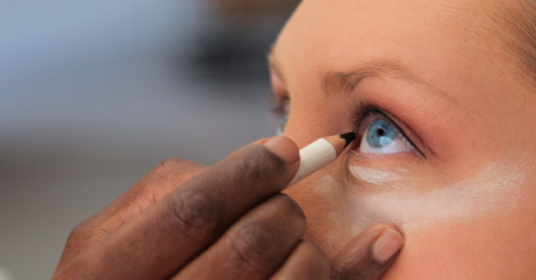 Woman with blue eyes