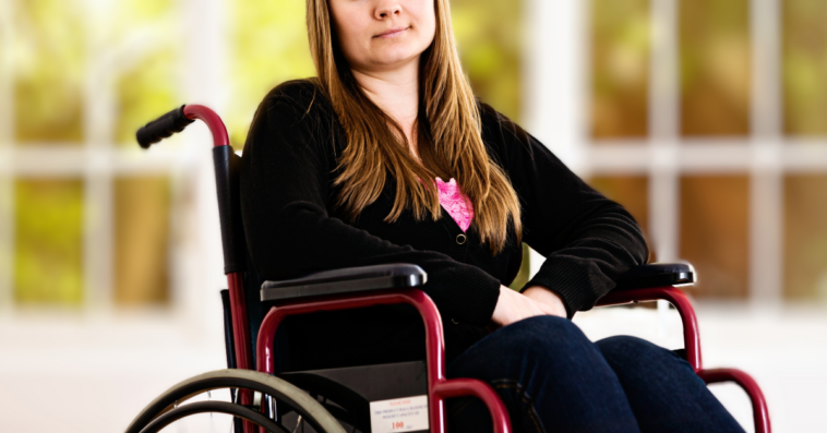 young woman in wheelchair