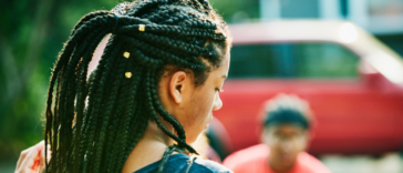 Woman with braids