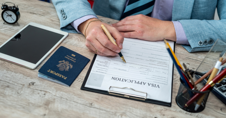 Filling out Visa paperwork