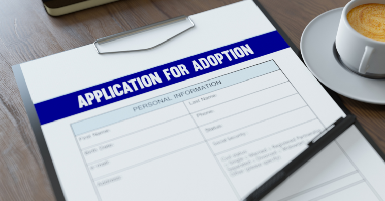 Adoption paperwork.
