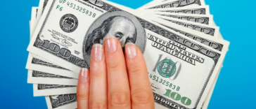 person holding money