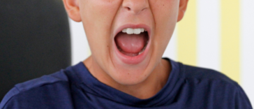 boy having meltdown