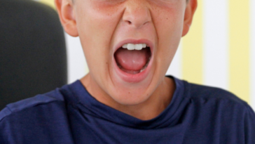 boy having meltdown