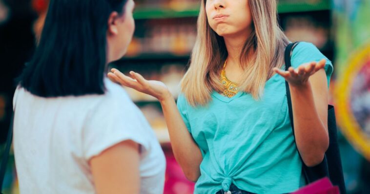 Women Arguing over a Misunderstanding on the Street.