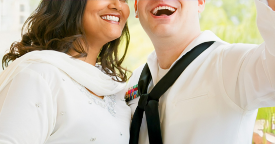 woman with man in U.S. Navy uniform