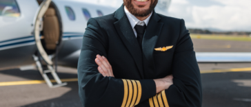 Confident-looking pilot