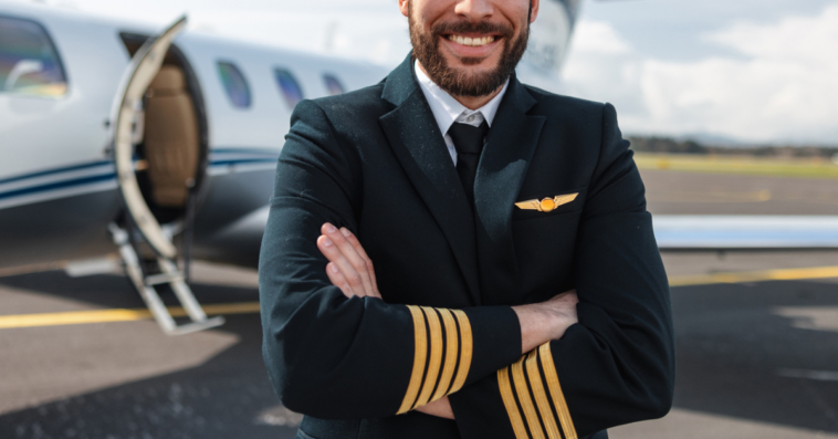 Confident-looking pilot