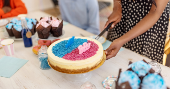 Gender reveal cake