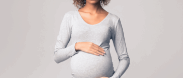 Upset pregnant woman