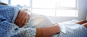 Pregnant mom-to-be in the hospital
