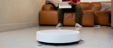 Man with roomba