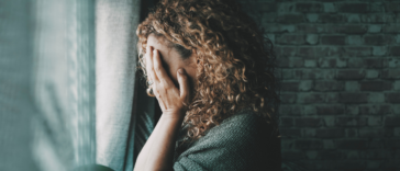Grieving woman